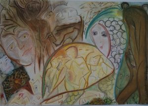 L'accouchement de la tortue Mai 2014 40x30