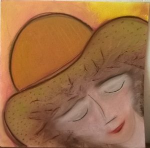 132 Femme au chapeau marron-Sensa Août17 P30x30
