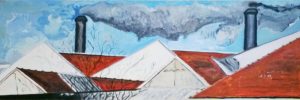 Les cheminées d''Ivry - Acrylique 25 sept 2012 120x40