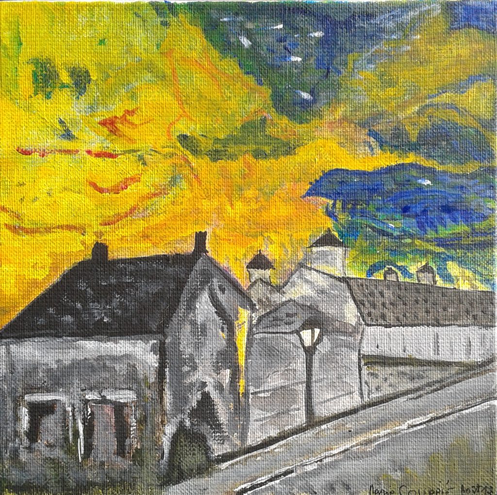 85 Route de Chateauneuf - Acrylique août 2012 20x20