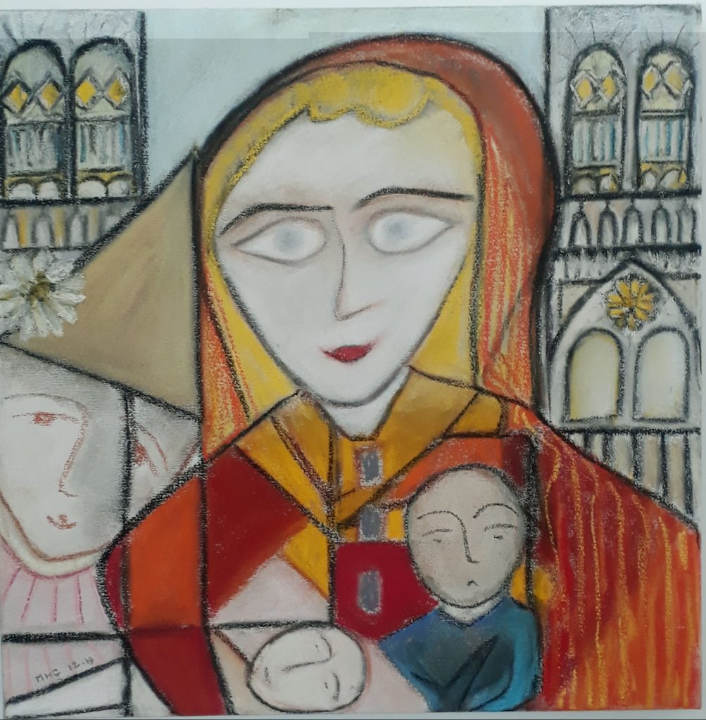 150 Effroi devant Notre Dame Déc 2019 20x20