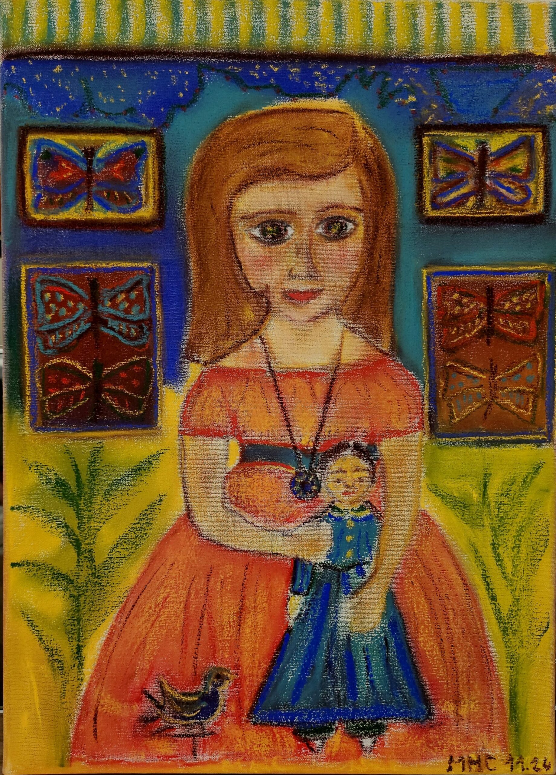 157 Petite fille à la poupée 11.24-33x45